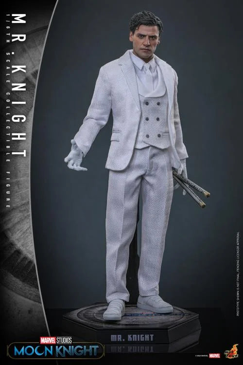 hottoysムーンナイト& soosoo toys ミスターナイト2体セット マーベル「ムーンナイト」植毛版オスカー・アイザックのフィギュアが