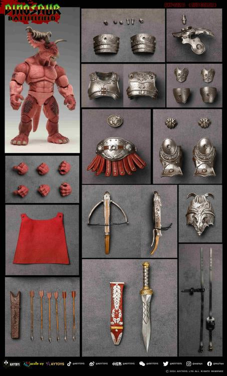 Dinosaur Battlefield - Ceratopsidae Dinosaur Legion (Red) - AXY