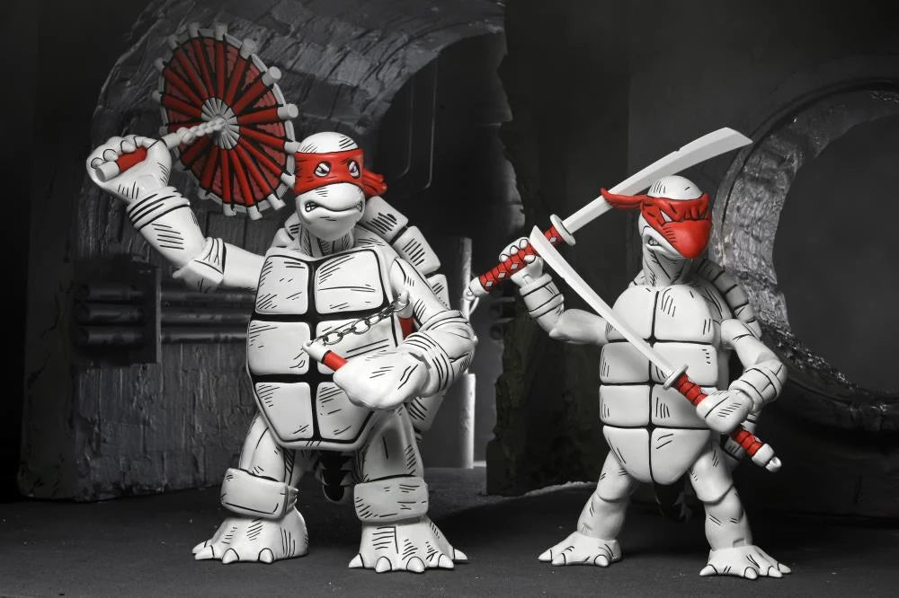 TMNT - The First Sketch Turtles (Black and White) - Mirage - Neca
