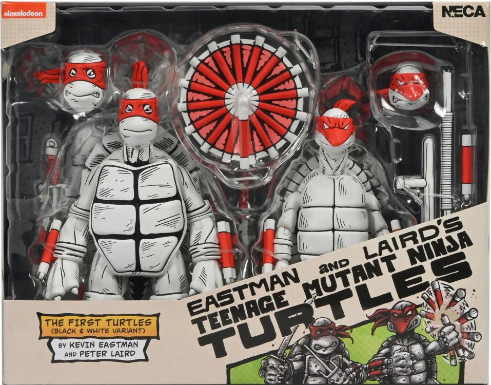 TMNT - The First Sketch Turtles (Black and White) - Mirage - Neca