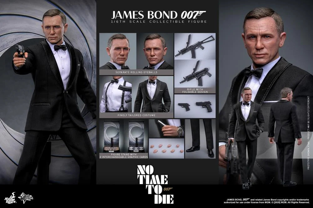 ホットトイズ MMS803 007 ジェームズ・ボンド1/6James Bond No Time to Die - James Bond - MMS803 - Hot Toys – eCollectibles