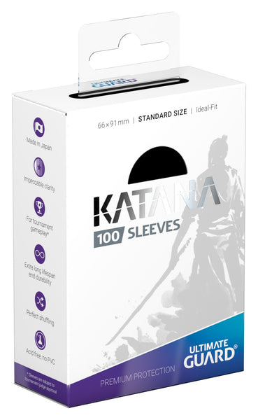 Ultimate Guard - Katana Sleeves - Standard Size - 100CT - Black (7462623477936)