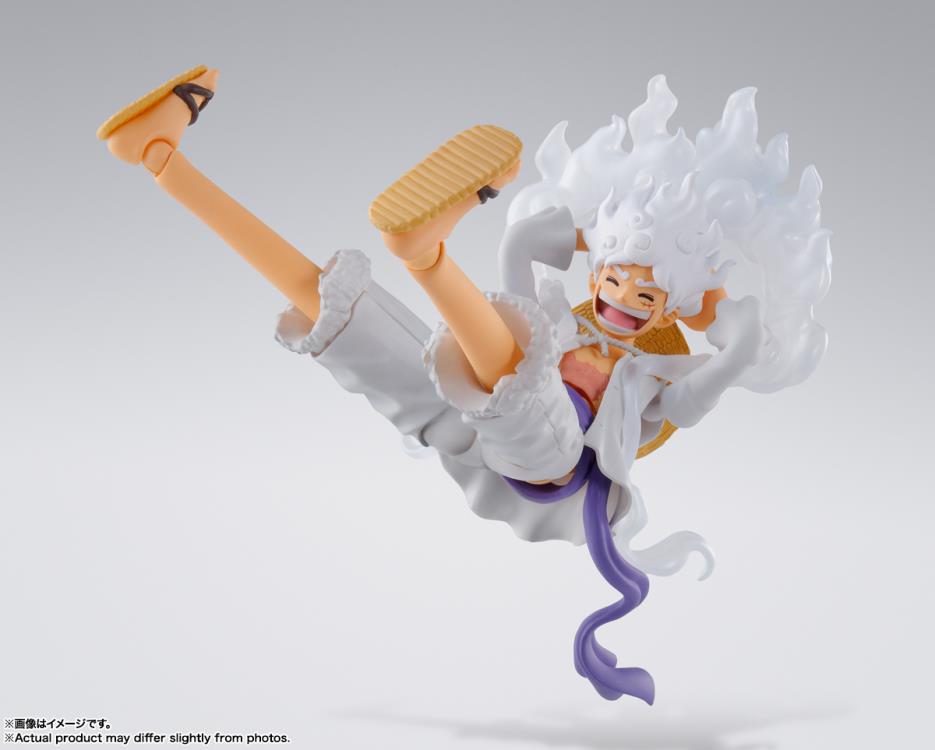 MONKEY D. LUFFY Gears 5 フィギュア One Piece: Monkey D. Luffy Gear 5 S.H. Figuarts Action Figure (8cm