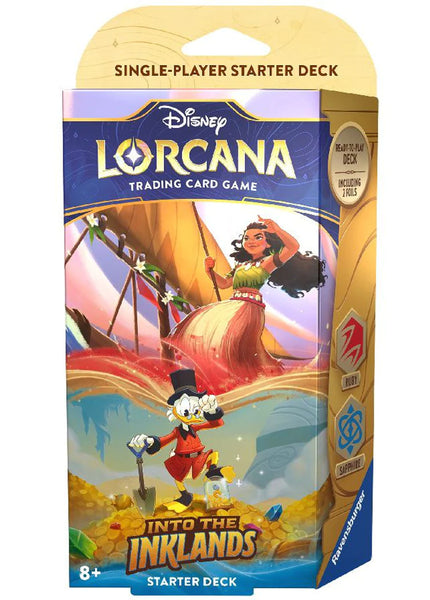 Disney’s Lorcana - Ruby and Sapphire Starter Deck - Moanna and Scrooge McDuck - Into The Inklands (7495933722800)
