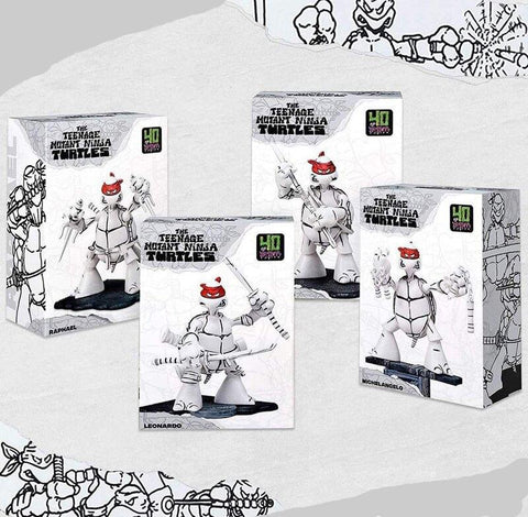 TMNT - Original Sketch Turtles in Black and White - SDCC - Playmates (7703182016688)