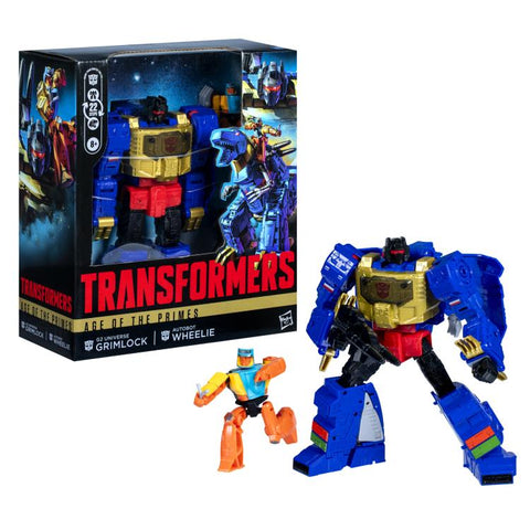 Transformers: Age of the Primes - G2 Universe Grimlock with Autobot Wheelie - Leader Class (7811020226736)