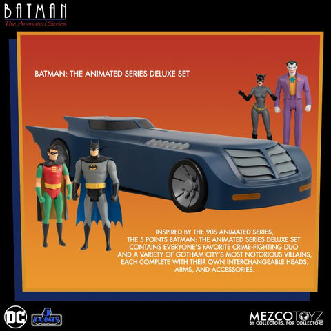 Batman: The Animated Series - Batmobile and Figures Set - 5 Points - Mezco (7443629932720)