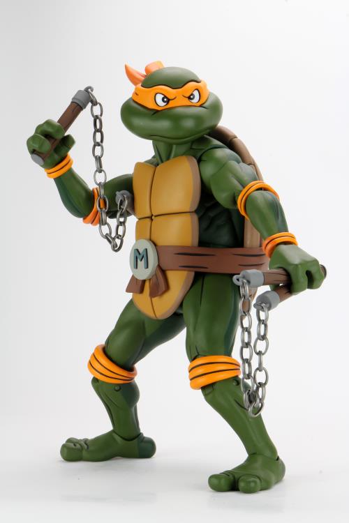 NECA Teenage Mutant Ninja Turtles Giant Size Michelangelo Cartoon 1 4 Scale Figure