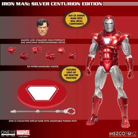 One:12 Collective - Iron Man (Silver Centurion) - Mezco (7332483563696)