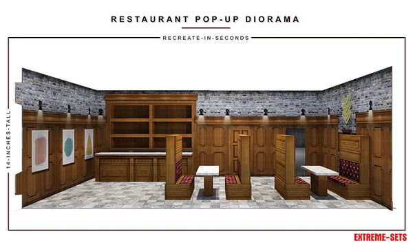 Extreme Sets - Restaurant Pop-Up Diorama - 1/12 Scale