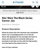 Star Wars Black Series - Carnor Jax - Kir Kanos (6584630313136)